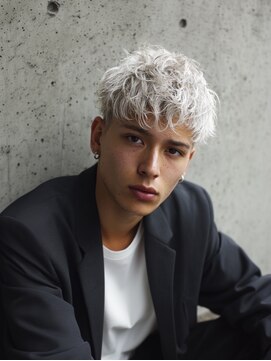 ネハス 名古屋栄店(nehus.) MEN’S HAIR/サーフカール/刈り上げセンターパート/ブリーチ