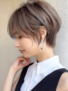 トワ 仙台店(toi) 【レイヤー】オリーブベージュ・ショートボブ・イルミナカラー