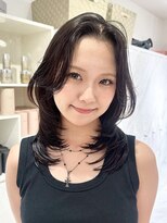 ヨロ 上野(YOLO) ハイライトカラーミルクティーベージュレイヤーカット