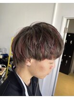 メンズ ドミ(DOMI)&nbsp;ピンクメッシュ×ダークグレー