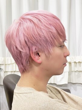 ルネラトーキョー(RUNERA TOKYO) メンズショートレイヤーハイトーンピンクケアブリーチ髪質改善
