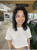 ブリーチ毛にパーマ!