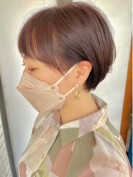 ロディーナ 大口 新子安(rodina) 大人可愛い耳かけショートヘア×ブラウンベージュ/ラフ◎30代