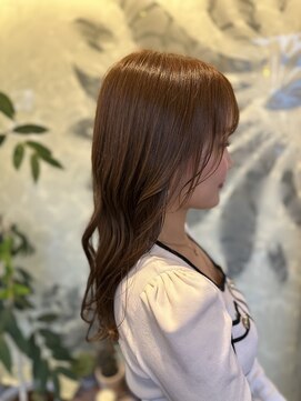 エディット アンド 緑地(Edit&) ロング、ハイトーン、ブリーチなし、韓国風