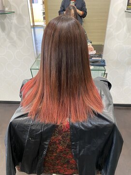 キャパジャストヘアー(CAPA just hair) 裾カラー赤味