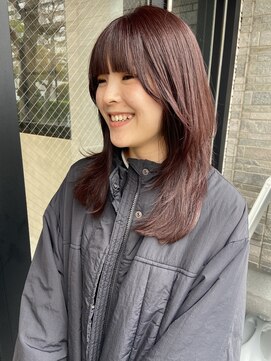 オンドバイサク(ondo by Saku) レイヤーカット/ブリーチ無しカラー/暖色カラー/20代