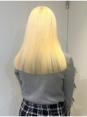 7986渋谷ブロンドホワイティアッシュ髪質改善ストレート韓国ヘア