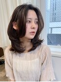 大人可愛いフェイスレイヤーカットミディアム