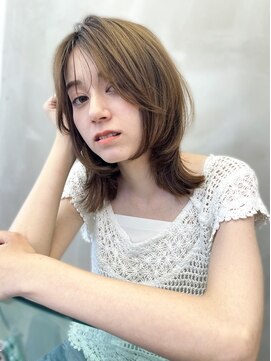 ロンド ストラーダ 心斎橋(Lond strada) エアリーロング×ピンクベージュ×美髪［髪質改善/縮毛矯正］