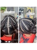 ツインテールコーンロウ