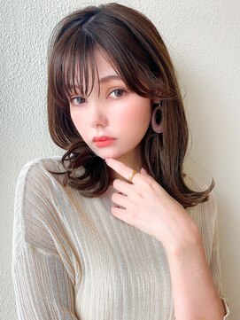 アフロート ディル(AFLOAT D'L) ★小顔レイヤーカットデジタルパーマチェリーブラウン