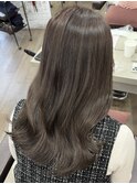 オンブレグレージュオリーブベージュくびれミディ大人美人
