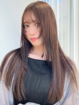 ジーナ(XENA) 顔まわりレイヤー×ココアブラウン(渋谷)