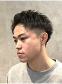スパイキーショートメンズショートフェードビジネスショート