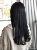 ブルーブラック#髪質改善#髪質改善カラー#前髪#韓国