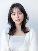 くびれるレイヤーカット/20代30代大人かわいい/透明感カラー