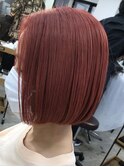 パツっとボブ×ハイトーンボルドーピンク