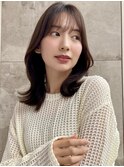 人気の韓国くびれヘア/ウェーブミディアム/レイヤーカット