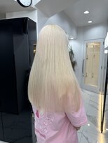 ラピス 渋谷本店(Lapis) ホワイトブロンド/髪質改善/レイヤーカット/シールエクステ