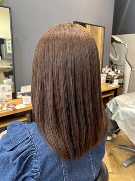 アルター(aL ter) 【縮毛矯正】くびれヘア/アプリコットオレンジ／中島真里奈