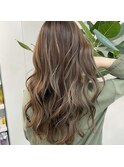 【韓国】艶ハイライトミルクティーグレージュレイヤーカット