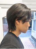 【白石】韓国メンズヘアセンターパートマッシュウルフ原宿学割