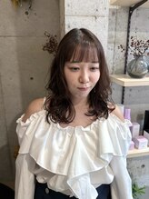 ほきもと美容室 コテで巻いた風パーマ