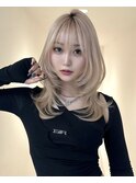 ハッシュカット/ケアブリーチ/レイヤーカット/シャギーレイヤー