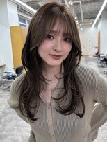 スミス 上野(smith)&nbsp;レイヤーカットハッシュカット顔まわりミディアムロング