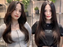 顔まわりレイヤー/くびれヘア/骨格に合わせた似合わせカットで網紅(ワンホン)ヘアと韓国ヘアを叶えます！