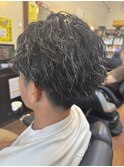 縦落ちツイスパ×ホワイトメッシュ