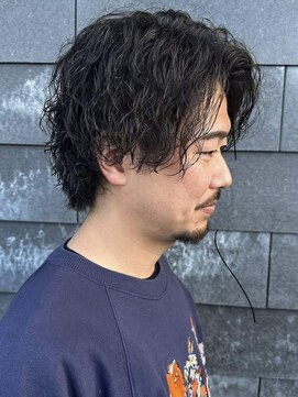 リオールバイニアウ(RE:ALL by Niau) メンズボブウルフパーマツイストスパイラルパーマ波巻パーマ