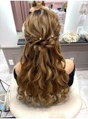 華やかハーフアップ☆