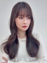 アース コアフュールボーテ 諏訪店(EARTH coiffure beaute)&nbsp;ナチュラルベージュ_ヨシンモリ_顔周りレイヤー_レイヤーカット