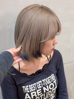 ヘアプレイスソル (HAIR PLACE SoL)&nbsp;ショートボブ/ストレート/裾カラー/ブリーチカラー