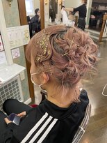 ２丁目３番地美容室 ショートで成人式前撮りヘアセット