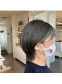 脱白髪染め/インナーカラー/オリーブグレージュ/30代/40代/50代