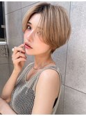 大人ハンサムショート×ラテベージュ