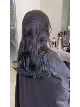 ゴートゥデイ 札幌Nix店(GO TODAY) ネイビーブルーグラデ【札幌/札幌駅/透け感カラー/ブリーチなし