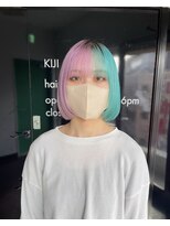 キジ(KIJI) ★ホワイトピンク×ミントグリーン×ツートンカラー★