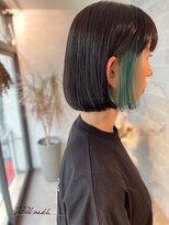 ジル アンク(Jill ankh)&nbsp;《Jillankh 姫路駅前》インナーカラー　エメラルド　ボブ