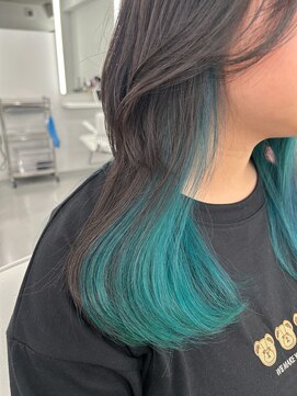 イロウ 山口どうもん店(IROW) インナーカラー /ブルー /ミントグリーン / デザインカラー