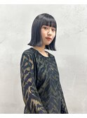 切りっぱなしボブ/ブルーブラック《札幌/大通り》
