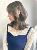韓国くびれヘア 外ハネ オリーブグレージュ 艶髪 美髪 10代20代