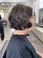 ユノ(juno) 【中目黒】前下がりショートボブの楽チンパーマスタイル！