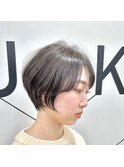 ハンサム丸みショートボブ/ショート/前髪/丸みショートボブ