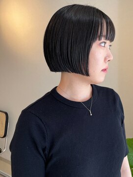 ケシキ大名(keshiki) 切りっぱなしのエッジラインボブ/KAZU