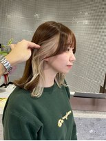 レノ 直江店(RENO)&nbsp;インナーカラー／ハイトーンベージュ／金沢美容院