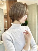 大人ショートボブ/丸みショート/長めショート/30代40代50代/青山