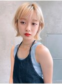 【kate 大宮】ホワイトブロンド×くびれボブ